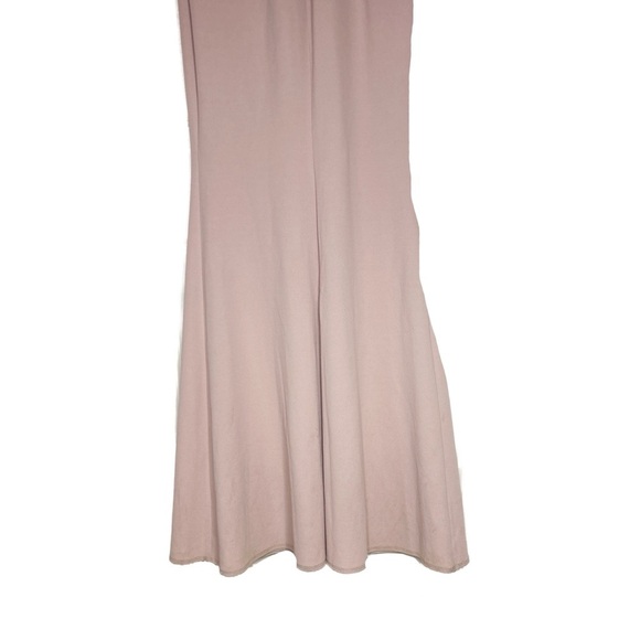 Katie May Blush Pink Boat Neck Low back Bow Full Length Designer Formal Gown - Picture 10 of 15